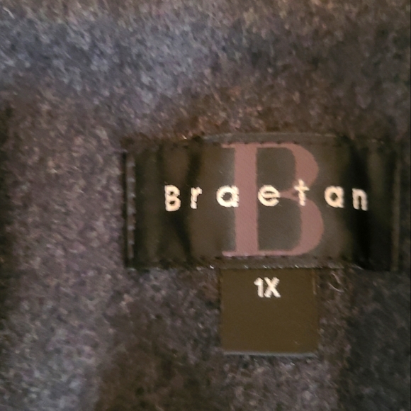 Braetan wool blend coat jacket charcoal grey - Picture 3 of 4